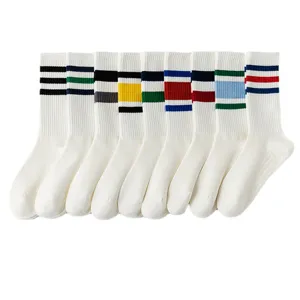 Women white yoga socks non-slip pilates fitness long socks athletic socks set of nine