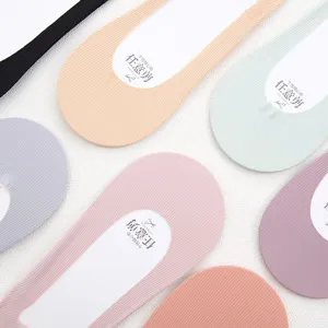 Summer thin women invisible socks non-slip ice silk cotton shallow boat socks multicolor