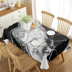 Mantel de mármol rectangular impermeable moderno para decoración de mesa de comedor