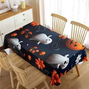 Halloween tovaglia rettangolare impermeabile fantasma spaventoso zucca decorazione tavola casa
