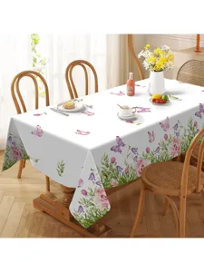 Mantel impermeable con flores de acuarela rectangular decoracion comedor hogar