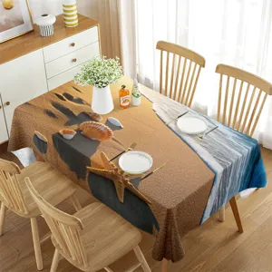 Tovaglia mare conchiglie impermeabile rettangolare copritavolo da pranzo decorazione estate