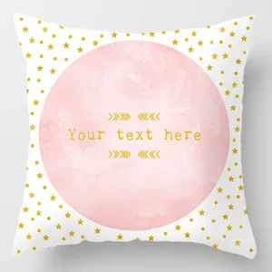 Pink gold star throw pillow cover decorative cushion case for living room sofa bed
