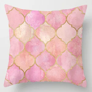 Pink Moroccan Trellis Throw Pillow Cover Decorative Cushion Case for Sofa Bed Home Decor