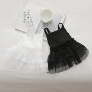 Pet Summer Strap Dress Lace Mesh Puppy Skirt Breathable Small Dogs Cats Clothes Thin Anti-Hair Loss Apparel