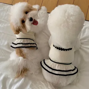 Summer Thin Pet Sling Mesh Dress Cute Puppy Cat Anti Hair Shedding Skirt Breathable Small Dog Apparel Pet Clothes