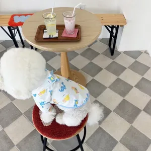 Mignon imperméable dinosaure pour petits chiens bichon teddy, vêtements pour animaux.
