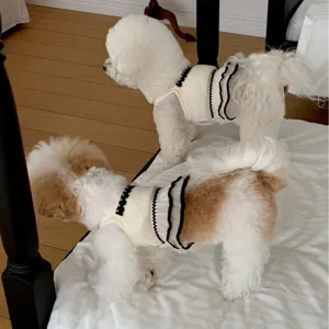 Summer thin pet strap vest mesh dress for small dogs and cats cute daily wear apparel
