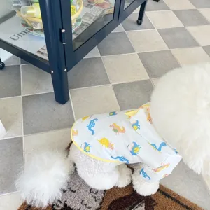 Manteau de pluie mignon pour chien dinosaure, imperméable à capuche pour petits animaux au printemps.