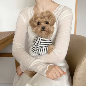 Summer striped pet dog vest dress breathable cute small puppy apparel clothes outfit