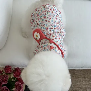 Small floral dog dress summer thin cute pet apparel for small dogs puppy cat cat clothes