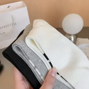 Women Japanese JK style striped mid-calf socks, comfortable cotton casual socks for daily wear.