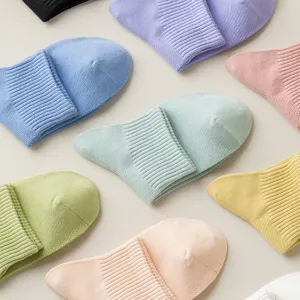 Damen Sommer Baumwolle Netz kurze Socken einfarbig atmungsaktiv niedriger Schnitt Freizeit