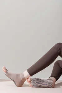 Women's open toe five finger yoga socks anti slip grip pilates socks breathable athletic socks