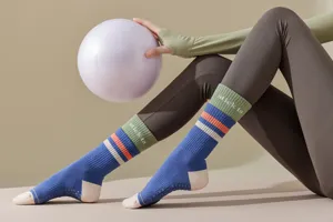 Professionelle rutschfeste Yoga-Socken Detail, atmungsaktive Baumwolle für Fitness Tanz.