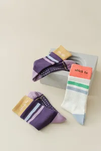 Rutscheffeste Yoga-Socken für Damen, atmungsaktive Baumwoll-Mittelstrümpfe mit Noppen.