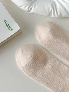 Lightweight mesh ribbed crew socks for women breathable casual daily spring comfort wear