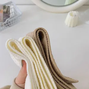Women thin cotton mid tube socks solid color daily wear detail view comfort breathable
