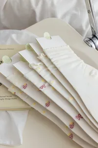 Sweet Japanese style white mid-tube socks with cute strawberry patterns for spring and summer.