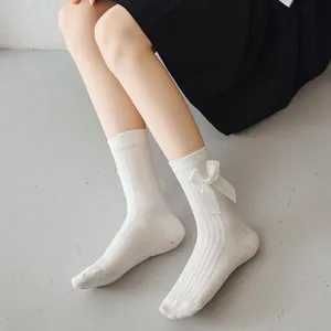Chaussettes mignonnes femme blanc noeud perle style japonais lolita jk principal