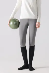 Detailed view of women non-slip toe yoga socks with long tube design for pilates fitness.