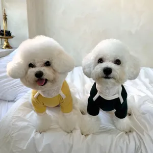 Solid color pet sweatshirt detail with soft velvet fabric and cozy fit for small dogs.