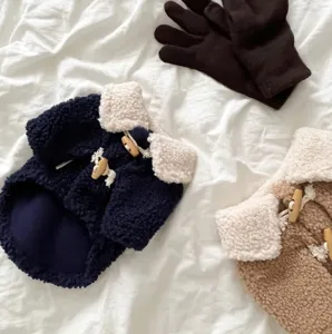 Manteau duffle-coat polaire chaud pour animal, vêtements épais pour petits chiens et chats.