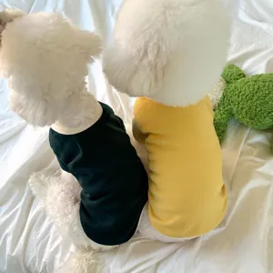 Detail view of pet German velvet solid color sweater, warm winter clothes for small dogs cats.