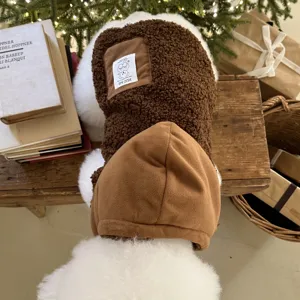 Winter pet dog hoodie fleece warm brown puppy clothes for small dogs teddy pomeranian