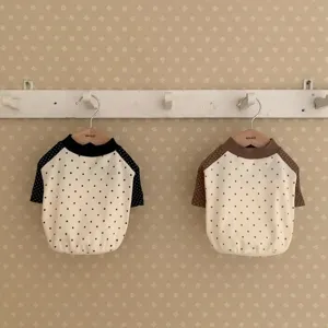 Autumn Winter Warm Pet Clothes Cute Polka Dot Small Dog Cat Sweater Puppy Apparel Coat Fleece Dog Hoodie