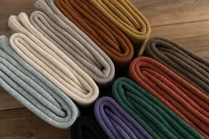 Thickened thermal knit long socks for women, retro solid color winter cozy towel stockings detail view