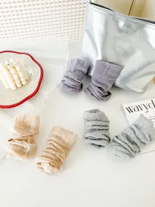 Summer thin transparent stacking socks, breathable solid color long socks for women.