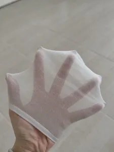 Breathable white five toe socks for women, sheer thin elastic stretch socks for summer daily wear.