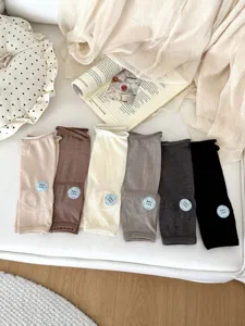 Summer thin mulberry silk slouch socks solid color stirrup leg warmers for women daily wear