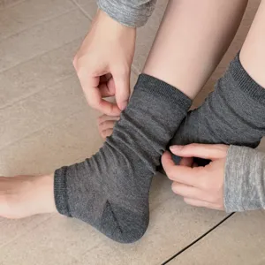 Donne calzini con staffa grigi colore unito estate sottile traspirante gambali mezza