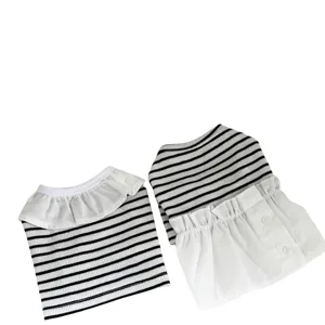 Summer striped pet dog clothes cute vest dress for small puppies cats breathable apparel