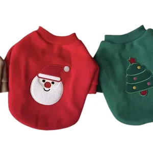 Joli sweat polaire de Noël pour animaux, vêtements chauds pour petits chiens et chats.