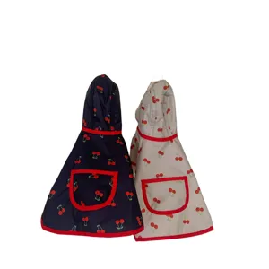 Joli imperméable pour animal de compagnie avec motif cerise et capuche pour petits chiens chats.