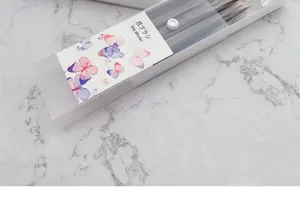 Portable sliding buckle nail brush set with butterfly packaging, professional manicure tools.