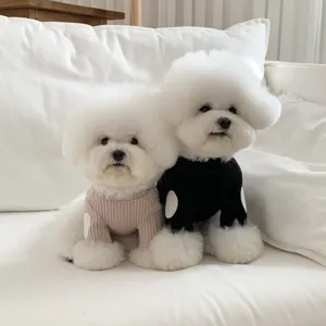 Spring autumn pet dog cat knitted sweater fake two-piece clothes for small dogs apparel