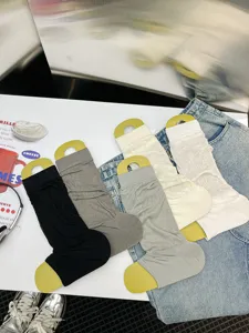Thin breathable stirrup leg warmers women knit sunscreen stockings solid color calf socks.