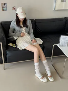 Women mesh stirrup leg warmers breathable knitted summer thin calf socks fashion accessory.