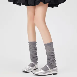 Women spring thin leg warmers solid color slouch socks sweet ballet style casual fashion daily wear