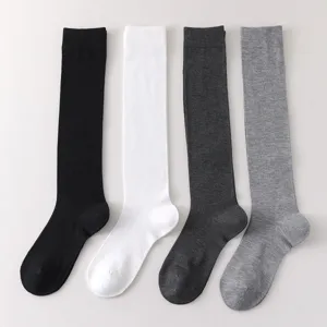 Calcetines Slouch para Mujer Fibra de Bambú Calcetines Largos de Pantorrilla Color Sólido Transpirable Delgado Casual Hosiery