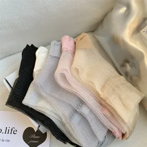 Sommer transparente Kristall Socken Damen dünn kniehoch süße japanische Lolita JK Strümpfe