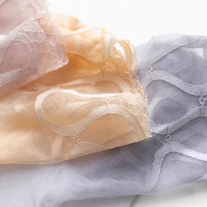 Sheer lace socks for women summer thin breathable mesh floral ruffle crystal silk short socks