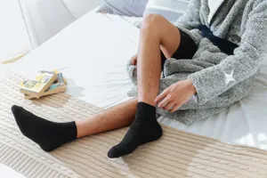 Gezellige dikke koraal fleece heren winter warme slaap sokken zachte comfortabele sokken.