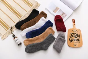 Verdikte koraalvlies winter warme sokken voor heren, zachte comfortabele badstof sokken.