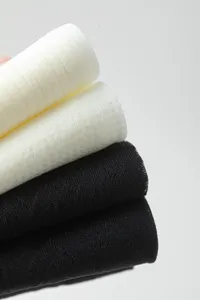 Women thin sheer calf socks JK Japanese style kawaii crew socks white and black hosiery 4pcs
