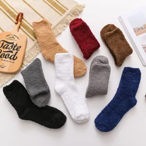 Winter dikke koraalvleece heren sokken warme pluche vloer slaap sokken multi kleuren set
